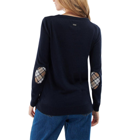 Maglia Donna Pendle Crew Knit lana e cotone Blu BARBOUR- Francavilla Moda